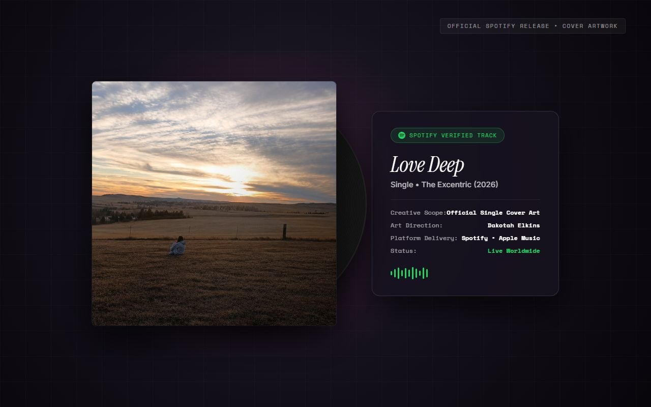 Love Deep Single Cover Art for The Excentric on Spotify